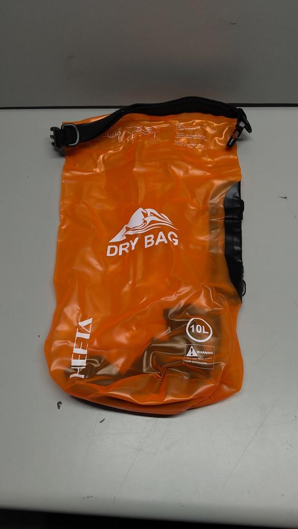 HEETA Dry Bag Waterproof for Women Men, Roll Top Lightweight Dry Storage Bag Backpack with Phone Case for Travel Swimming Boating Kayaking Paddle Board Camping Beach Accessories (Orange, 10L)