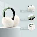 FSTEOE Women Winter Ear Muffs Foldable Girl Ear Warmer Fashion Furry Earmuff Soft Ear Cover Cold Weather