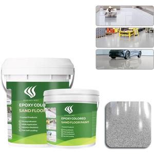 Epoxy Colored Sand Floor Paint, Marble Gray, 3 Gallon, 384 Fl Oz