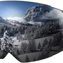 OutdoorMaster Ski Goggles PRO - Frameless, Interchangeable Lens 100% UV400 Protection Snow Goggles for Men & Women (A0-blackframe Revosilverlens Vlt10%)