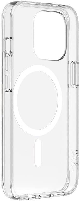 MagSafe Compatible Phone Case for iPhone 13 Pro with Treated Coating, Built-in Magnets, and Raised Edge Bumper for Screen & Camera Protection - Clear