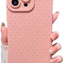 MINSCOSE Compatible with iPhone 14 Pro Max Case,Cute Fashion Polka Dot Design Phone Case for Girls Women, Soft TPU Slim Cover Camera Raised Protection for iPhone 14 Pro Max Case Pink