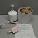 Lampwell Lena Off White Small Table Lamp for Living Room as Bedside Table Lamp for Bedroom,Modern Kids Night Ceramic Table Lamp,7.09H12.99IN,Bulb Excluded