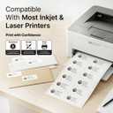 3" X 2" Matte White Printable Shipping Labels (100 Sheets, 1000 Stickers) Mailing and Address Labels, Product Packaging Stickers for Laser & Inkjet Printers - Spartan Industrial Template R011