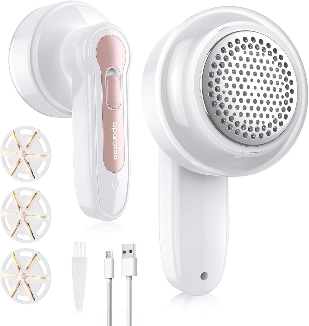 Fabric Shaver, Lint Remover, Lint Shaver with 3 Replaceable Blades, Sweater Shaver, Clothes Shaver, Fabric Pilling Remover, Rechargeable Fabric Shaver for Furniture, Electric Lint Remover for Clothes