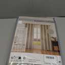 Faux Linen 100% Blackout Curtains for Bedroom, 108 Inch Blackout Curtains, Room Darkening Curtains Living Room, Long Curtain Grommets Drapes, Thermal Curtains(2 Panels, Natural)