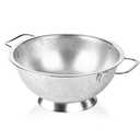 JIDSPWLS 304 Stainless Steel Colander, Micro-Perforated 3-Quart Strainer with Base, Dishwasher Safe. Great for Pasta, Noodles, Vegetables & Fruits