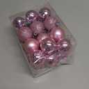 Aitsite 24ct Christmas Tree Ornaments Set 1.57 inches Mini Shatterproof Holiday Ornaments Balls for Christmas Decorations (Pink)