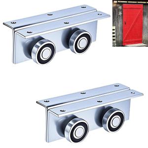 4 Wheel Heavy Duty Trolley Assembly Roller for Barn Doors or Shed Sliding Doors, Compatible with 1-5/8" Wide or All 1-5/8" or Taller Strut Channel(2 Packs)