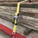 SmartStraps 27-Foot Premium Ratchet Straps, Yellow (1pk)  10,000 lbs Break Strength, 3,333 lbs Safe Work Load - Commercial Tie-Downs Designed for Heavy-Duty Transport - Safely Haul Large Equipment, Tractors, Vehicles and More