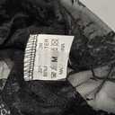 Sheer Mesh Long Sleeve Layering Top for Women Mock Neck Floral Lace Tshirt See Through Tee Shirt Blouse(Flower Black, Medium