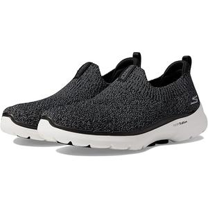 Skechers Women's Go Walk 6-Stunning View Sneaker, 6 Black/Grey