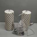 26" Tall Table Lamp for Living Room -Vintage White Lamps Set of 2 Modern Ceramic Lamps for Night Stands, Bedside Lamp for End Tables, Nightstand Lamps for Bedroom