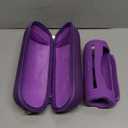 JCHPINE Silicone Cover and Hard Carrying Case for JBL Flip 7 Portable Speaker, Carrier Accessories for JBL Flip 7 Silicone Case with Handle and Shoulder Strap (Purple)