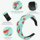 DiyJibb Headbands for Women Girls - 6PCS Stylish Top Knotted Headbands - Knotted Headband for Women - Head Bands Wide Hairband Hair Accessories