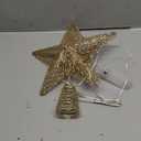 Cabilock 1pc Glowing Tree Top Star Christmas Tree Led Topper Lighted Star Tree Topper Led Christmas Tree Topper Rattan Decor Five-Pointed Star Light Copper Wire Decorative Lights Pentagram