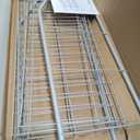 Yusong Shoe Rack Organizer, 4 Tier Industrial Shoe Storage Shelf for Closet Entryway, Narrow Sturdy Metal Shoe Shelves, White