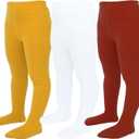 Baby Tights Toddler Ribbed Knit Leggings Cotton Infant Stockings Pantyhose 0-4T (L)