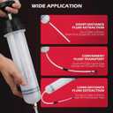 SEDY 500CC Fluid Extractor, Multi-Purpose Oil Syringe, Oil Suction Pump, Manual Extraction and Filling Pump, Automotive Oil Syringe(17.6 Oz./0.45 Qt./500 CC)