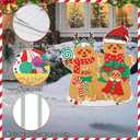Hiznomgs10 Pcs Gingerbread Christmas Decorations Outdoor, Christmas Decorations Yard, Gingerbread Man Yard Signs with Stakes for Holiday Party Home Lawn Pathway Decorations Supplies