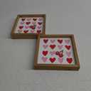 Holiday Home Valentine's 8-Inch Block Sign - Hearts With Cherry, 2PCS, 8x8