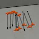 Tent Stakes Camping Stakes,AVOFOREST 7.1inch Non-Rust Metal Tent Pegs Ground Stakes Tent Spikes Camping,Garden,Hiking Orange (Orange 12pcs, 7.1IN)