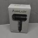 ANNLARY Hair Dryer with Comb | 1800W Blow Dryer with Diffuser for Curly Hair | Plasma Ionic Hairdryer for Frizz Control | Foldable & Protable Design for Travel | 6.5 ft ALCI Cord