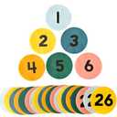 Carpet Floor Dots for Classroom Rug, Carpet Dots with Numbers 1-26, 4 Inch Rug Circle Spot Markers for Classroom Teachers Preschool Kindergarten(26pcs)