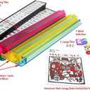 Complete American Mahjong Game Set, 166 Tiles, 4 All in One Pusher Racks, Chips, Wind Indicator (Red Flower Bag)