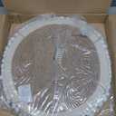 Hand-Braided Round Jute Placemats with White Pom-Pom Trim (Set of 6)