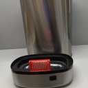 SensorCan 50 Liter / 13 Gallon Kitchen Trash Can with AC Adapter & Odor Filter  Motion Sensor Stainless Steel Garbage Bin for Home, Office, Garage  Slim Oval Shape, Large Capacity Design (Black and Silver)