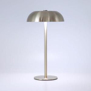 Portable Mushroom Table Lamp with 5200mAh Battery, 11'' Cordless LED Night Light with Stepless Dimming, 3 Color Modes & Adjustable Height for Bedroom/Patio/Bar Decor/Coffee Shop Ambiance (Silvertall)