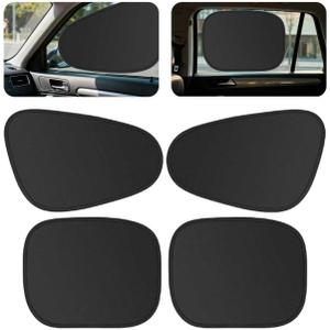 Car Window Sunshade Privacy Curtains, Car Side Window Sunshade Shade for Car Windows, 100% Light Blocking, for Breastfeeding, Napping, Changing, Camping, Side Window Baby Shade, 4 PCS