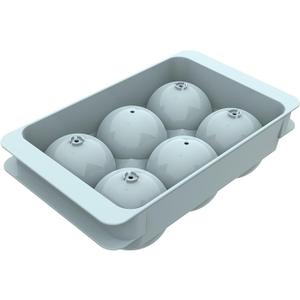 WIBIMEN Large Ice Cube Molds, Big Round Whiskey Ice Cube Trays for Freezer, Easy to Fill & Release, Whiskey Bourbon Cocktail(1.9In*6 Balls Blue/2 Pack)