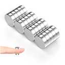 rhinocats 60Pcs Small Round Magnets,10x2mm Refrigerator Magnets,Mini Magnets for Office, DIY,Fridge, Crafts and Science