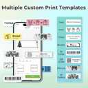 Nelko Label Maker Machine with Tape, P21 Bluetooth Label Printer, Wireless Mini Label Makers with Multiple Templates for Organizing Office Home, Cyan