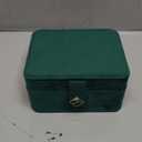 Homde Jewelry Box Small for Women: Ring Earring Organizer Storage for Dresser - Necklace Bracelets Holder with Multi Compartments(Dark Green)