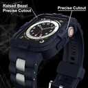 GELISHI Bands Compatible for Apple Watch Band 46mm 45mm 44mm 42mm, Men Sport Rugged Band with Protective Case for Watch Series 11 10 9 8 7/ SE 3/2/1/ Series 6 5 4 3