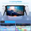 FASTSNAIL Charging Stand for PS Portal Compatible with Hard/Soft Cover, RGB Charge Station for TPU/EVA/Silicone Protective Case When Charging, Charge Holder for PlayStation 5 Portal (Black/White)