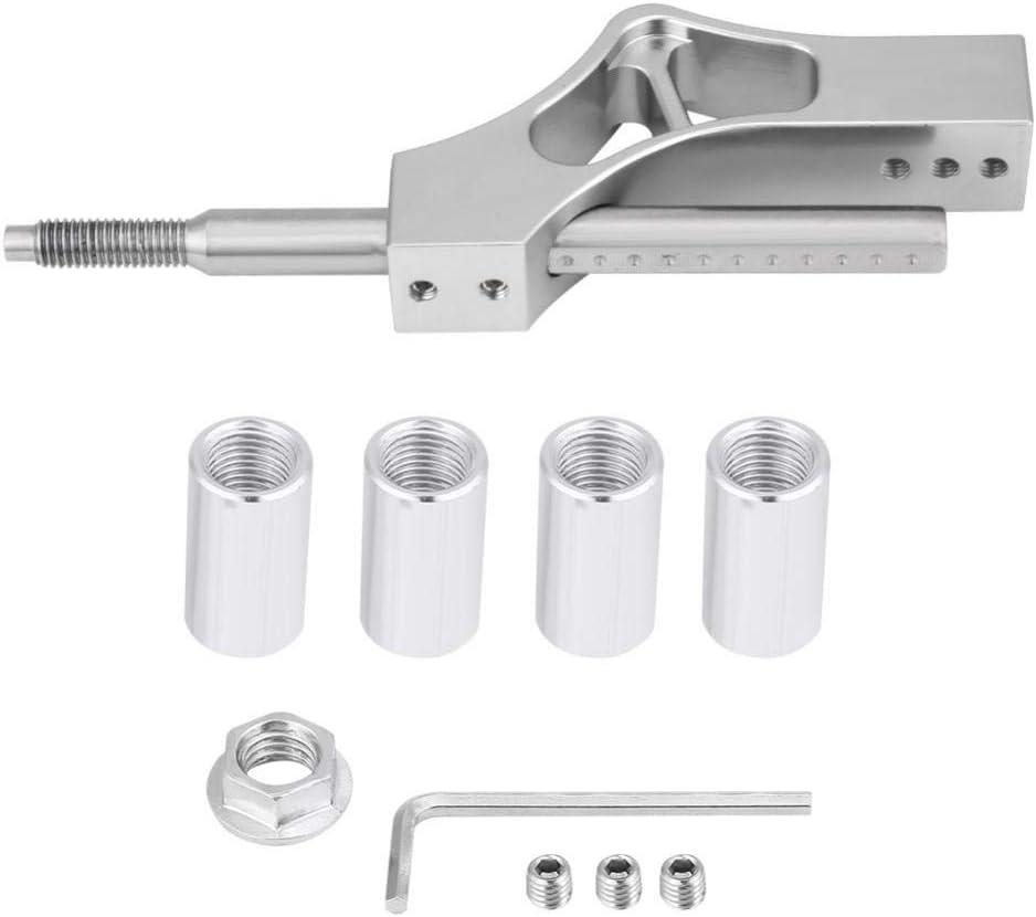 Aramox Car Gear Shift Knob Extender Shifter Extension Stainless Steel Adjustable Height Lever Extension for Manual Shift Knob (Silver)