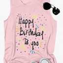Happy Birthday tank top, S