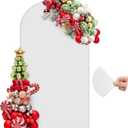 7.2FT Arch Backdrop Cover, Wedding Arch Cover Spandex Fitted Stretchy Background Stand, 2-Sided White Backdrop for Birthday Party Decorations Ceremony Baby Shower Banquet Christmas