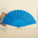 Gionforsy 12pcs Clap Fabric Folding Chinese Tai Chi Fan Set Decorative Folding Hand Fan for Festival Dance Party (White)