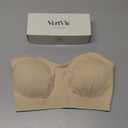 Vertvie Womens Strapless Bandeau Bra Seamless Non-Slip Padded Wireless Comfort Tube Top Bra for Daily Wear(Nude,Medium,Plain Jersey)