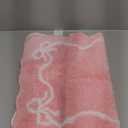 Mocsicka Pink Bow Bath Mat Cute Bow Bathroom Rug Super Soft Absorbent Bathroom Rugs Non Slip Bath Mat Machine Washable Rug for Bathrooms 20x32 inches (Pink, 50x80cm)