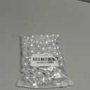 260Pcs White Glossy Beads - 6mm, 14mm, 18mm Round Plastic Pearl Beads for Centerpiece Decor, Wedding, Birthday, Christmas Party, Home Decor