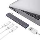 USB C Hub USB C Splitter for Laptop(Monitor NOT Supported),Type C Multiport Adapter with 60W Power Delivery for MacBook Quest3(Would't Charing Over 60W)