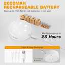 EverBrite 6-Pack Rechargeable 2000mAh Linked Sensor Under Cabinet Lights & 6-Pack Puck Lights with Remote, Battery Included