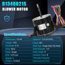 B1340021S Furnace Blower Motor 1/3 HP 115V 1050 RPM Replacement for Goodman Amana B1340021 K55HXRBJ-1828, Include 12.5 uF/370V Capacitor
