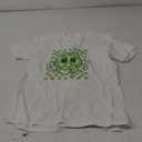 Groovy Shamrock Smile Face St Patricks Day Men Kids Funny T-Shirt (Small, White)